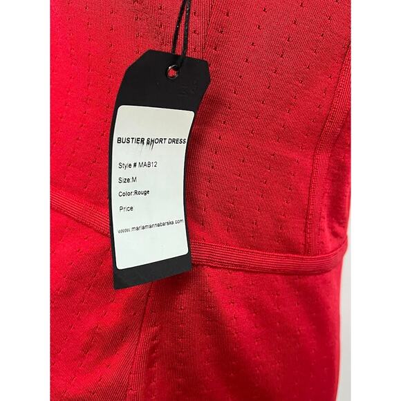 NWT!  Mariam Anna Barska Bustier Short Dress Rouge M - Picture 11 of 11